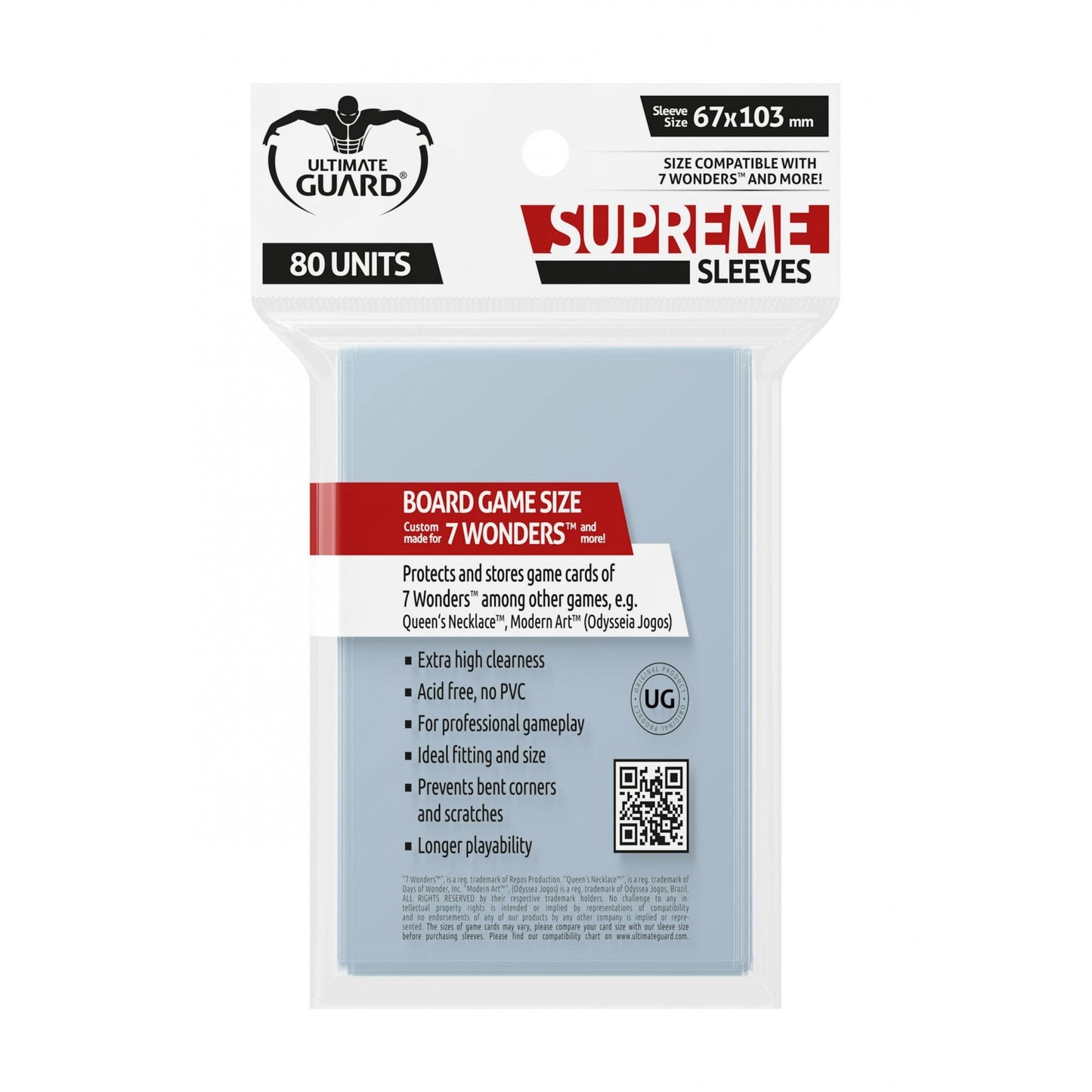 UG Supreme 7 Wonders Size Sleeves - Beanie Games