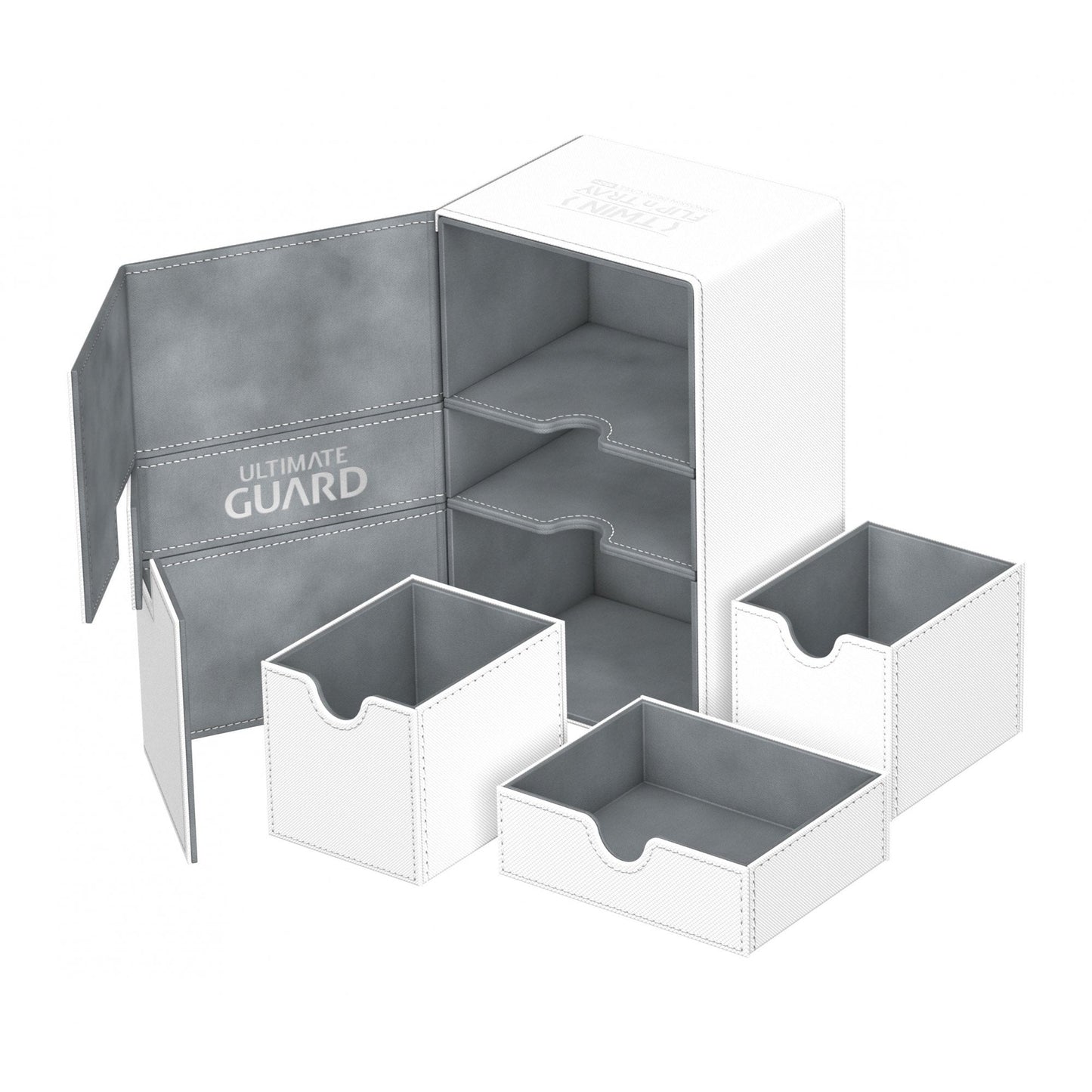 UG Twin Flip N Tray 160+ Deck Case XenoSkin White - Beanie Games