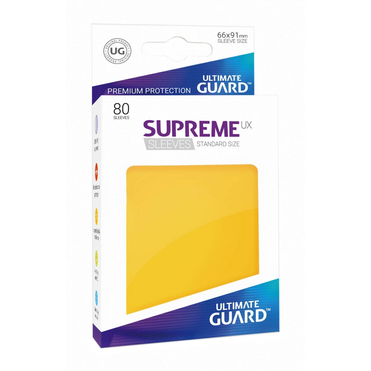 UG Yellow Standard Supreme UX Sleeves (80) - Beanie Games