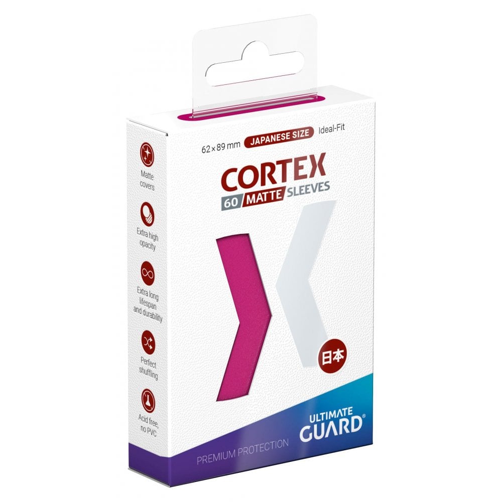Ultimate Guard Cortex Sleeves Matte Japanese Size (60) - Pink - Beanie Games