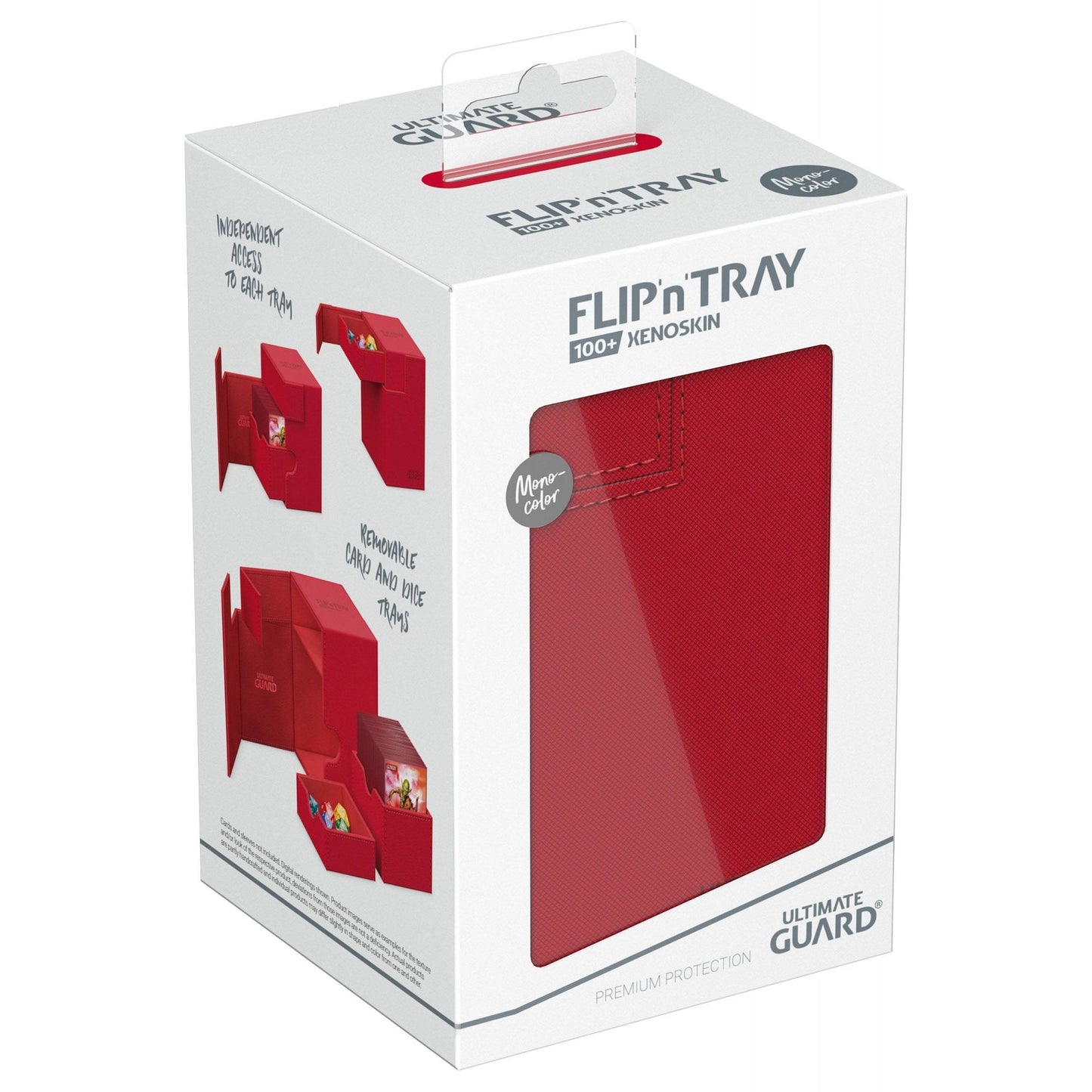 Ultimate Guard Flip`n`Tray 100+ XenoSkin Monocolor Red - Beanie Games