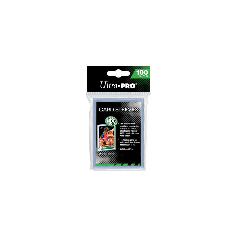 Ultra Pro - 2 - 1/2 Inch x 3 - 1/2 Inch Antimicrobial Card Sleeves 100 Pack - Beanie Games