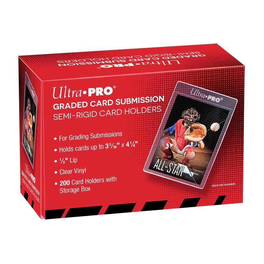 Ultra Pro Graded Card Submission Semi-Rigid Card Holder 1/2inch Lip Tall Sleeves (200ct) - Beanie Games
