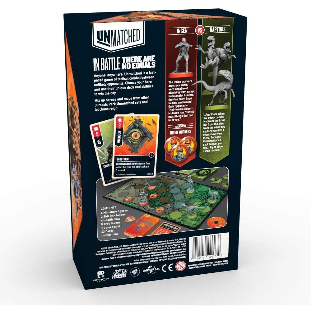 Unmatched: InGen vs The Raptors - Beanie Games