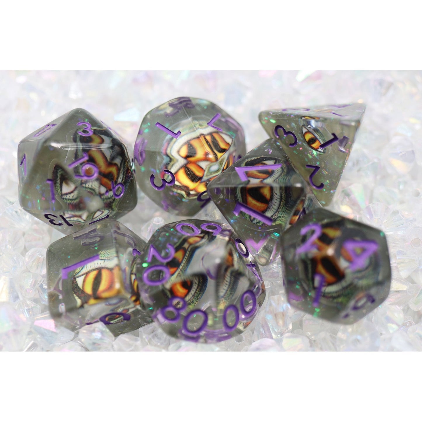 Venom Dragon Eye RPG Dice Set - Beanie Games