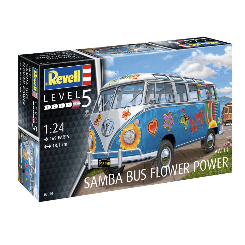 VW T1 Samba Bus "Flower Power" (1:24) - Beanie Games