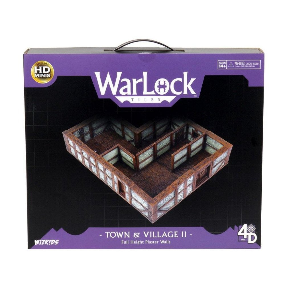 WarLock Tiles: Town & Village II - Full Height Plaster Walls - Beanie Games