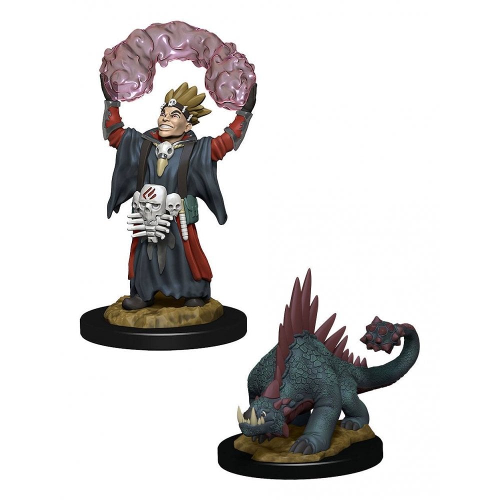 WizKids Wardlings Miniatures Boy Warlock & Lizard - Beanie Games