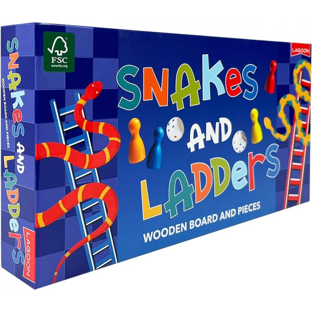 Wooden Snakes & Ladders - Beanie Games